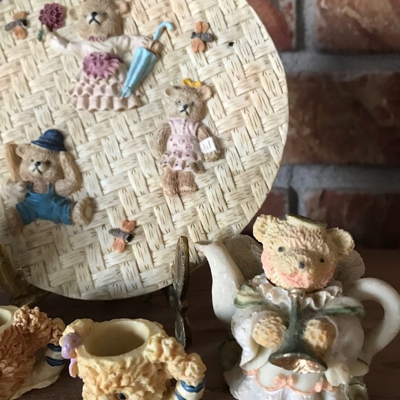 Rare Vintage Teddy Bear Miniature Tea Set - Picture 7 of 12